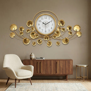 Décoration Murale Artistique en Fer avec Horloge