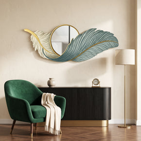 Décoration Murale Artistique en Fer avec Miroir