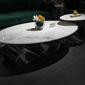 Ensemble de table basse de luxe en marbre