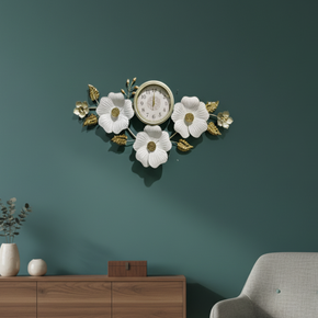 Décoration Murale Artistique en Fer avec Horloge
