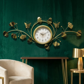 Décoration Murale Artistique en Fer avec Horloge