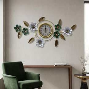Décoration Murale Artistique en Fer avec Horloge