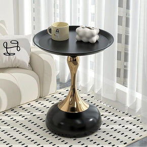 Table d’Appoint Chic Noire et Chrome - Mobilier de Salon Design et Fonctionnel