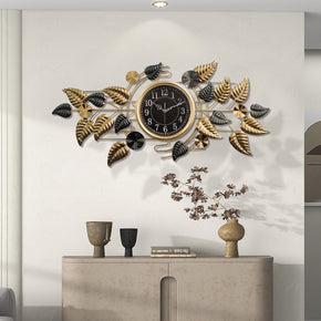 Décoration Murale Artistique en Fer avec Horloge