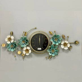 Décoration Murale Artistique en Fer avec Horloge