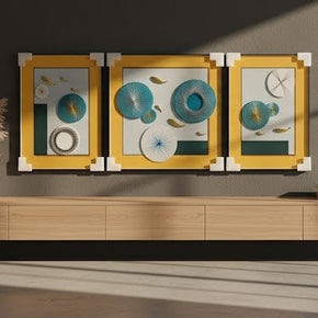 Poissons et art du fil Scène océanique