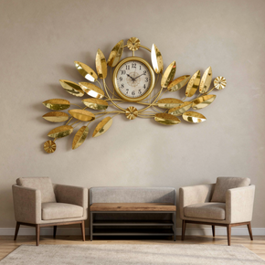 Horloge Murale Art Déco en Laiton – Décoration Intérieure Luxueuse