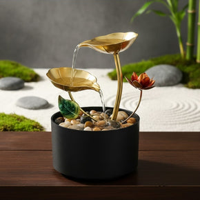 Fontaine de bureau Lotus d'or